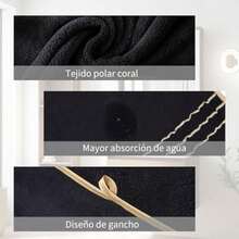 Juego toallas baño grande altamente absorbentes toalla microfibra baño suave grandes cuerpo hotel playa deportes blanco - Negross668 - Ver 1