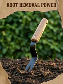 1件木柄不锈钢园艺工具：根部修剪器/拔根器，经久耐用且防锈，用于松土、修剪盆栽根系、耕地。操作简便，不易变形，是一款实用的园艺工具。 - 黑色 - 查看 3