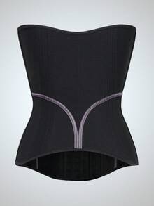 1件装女士健身束腰带，腰臀塑形压缩带，产后瘦身束腰带，简约设计，透气网眼面料 - 彩色 - 查看 4