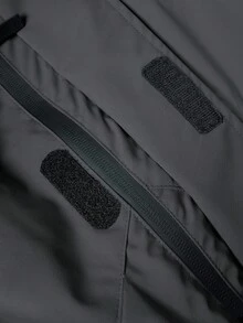 男士機能連帽外套，戶外寬鬆街頭時尚休閒外套 - 深灰色 - 查看 7