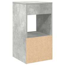 vidaXL Tables de chevet avec tiroir 2 pcs gris béton 35x34x66,5 cm - Grau - Übersicht 8