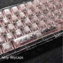 119 Keys Pink Carbon Fiber Textured Side-Printed Keycaps - Pink - View 4