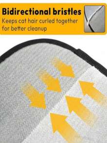 双面手动宠物去毛手套 | 猫狗家具衣物毛发清洁滚刷 - 静电吸附，耐用塑料材质，无需电源，家用清洁工具 - 彩色 - 查看 4