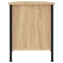 vidaXL Mueble TV chêne sonoma 102x35x45 cm wood engineering - Marrón - Ver 6