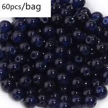 60pcs/Pack 8mm Glass Round Beads With Super Many Colors To Choose From, Handmade Necklace Bracelet Jewelry Making Accessories - Monochrome Glass Beads - View 12