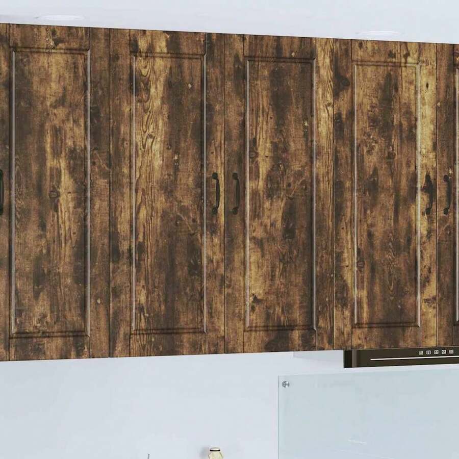 vidaXL Armoire de cuisine avec étagère Chêne fumé 80 x 31 x 100 cm - Tabac - Voir 1