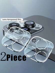 2PCS Camera Lens Protector Compatible With Apple 16 Pro/14 Pro Max, One-Piece Metal Aluminum With 3D Texture Designed Decoration, Anti-Scratch Full Protection Back Camera Cover Applicable To Daily Shield, Office, Home Daily Shield Office Home Phone Camera Cover Waterproof Shockproof Anti-Fall Scratch Resistant - Clear - View 24