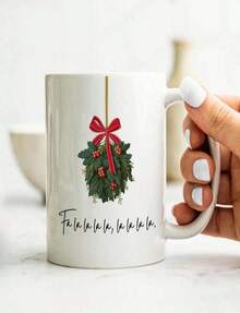 Christmas Carol Design Tea Mug, Ideal For Gifting On Special Occasions Such As Valentine's Day, Mother's Day, Father's Day, Thanksgiving, Birthdays, And Anniversaries. Perfect Father's Day Gift. - 白色 - 查看 1