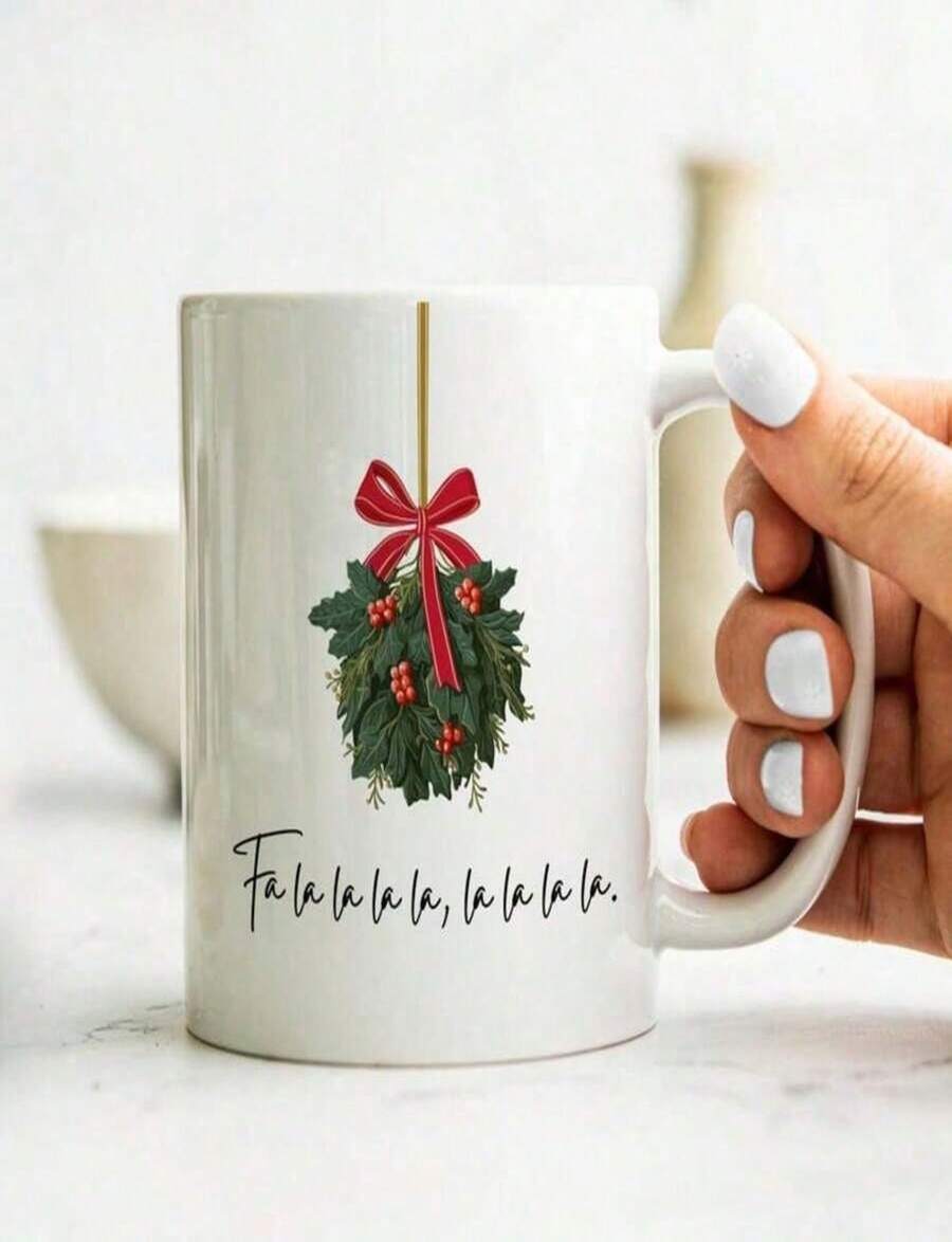Christmas Carol Design Tea Mug, Ideal For Gifting On Special Occasions Such As Valentine's Day, Mother's Day, Father's Day, Thanksgiving, Birthdays, And Anniversaries. Perfect Father's Day Gift. - 白色 - 查看 1