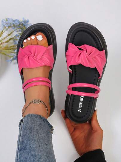 Women's Thick Sole Wedge Sandals, New Summer Fashion Comfortable Casual Wedge Sandals Suitable For Dresses, Beach, Plus Size, Elegant, Low Price, Casual, Sports, Outdoor, Party, Wedding, Valentine's Day