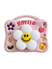 1pc Unisex Sunflower & Smiling Face Expandable Silicone Phone Holder, Minimalist & Cute, Portable, Pen Slot, Shock-Proof, Scratch-Resistant, Fingerprint-Proof, Suitable For IPad Mini 1/2/3/4/5/6/7, IPad Air 4/5/6/7, IPad Pro 11, IPad Air 1/2, IPad 10.2, IPad 9.7, IPad Air 6, IPad 10.9 - Pink - View 12