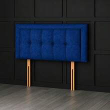 3ft Single Coniston Velvet Venice Headboard 20inch - Blue - View 6