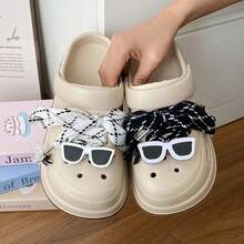 2026新款创意太阳镜带休闲凉鞋，舒适耐穿EVA材质沙滩拖鞋 - 卡其色 - 查看 8