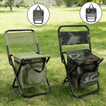 Portable Folding Camping Chair, Lightweight Backrest Stool Compact Folding Chair Seat, Outdoor Backrest Stool With Folding Backpack, Can Bear Large Weight, Suitable For Camping/Hunting/Fishing/Hiking/Travel And Other Environments - 綠色 - 查看 2