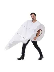 超大号卫生纸角色扮演服装，适合万圣节、狂欢节、家庭聚会，成人连体趣味服 - 彩色 - 查看 9