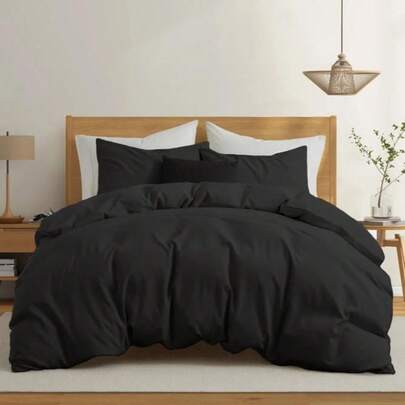 Super Soft Plain Microfiber Duvet Cover Set Hotel Quality Easy Care Machine Washable All Sizes