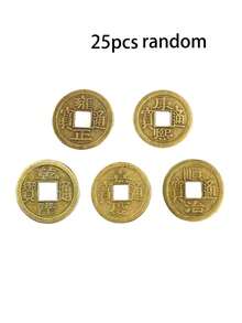 5/25/50pcs Chinese New Year Feng Shui Copper Coins, Lucky Coins, Vintage Decor DIY Craft Supplies, Suitable As Holiday Souvenirs And Gifts, Home And Room Decoration - Multicolor - View 9