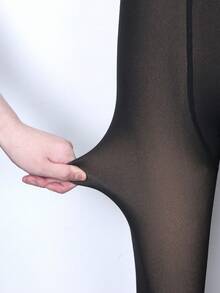 Medias sexy para mujer de 220g de nailon, mallas térmicas forradas, leggings, mallas cálidas, medias elásticas, leggings ajustados sexy, medias negras, medias para chicas. Adecuado para -10-10°C, medias térmicas gruesas para mujer, alta elasticidad, translúcido, cintura alta. Ideales para otoño e invierno. Suave y liso, adecuado para diversas festividades, deportes, ocio, negocios y otros usos diarios. - Negro - Ver 8