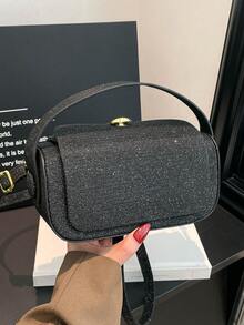 新款时尚纯色高端奢华方形手提包，欧美风女士百搭晚宴包，适合送给女朋友，日常购物、通勤、上学、单肩斜挎皆宜。 - 彩色 - 查看 5