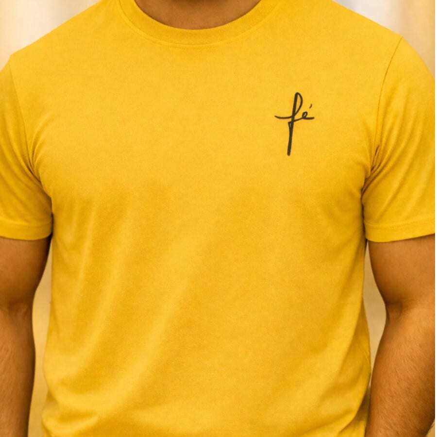 Men's Faith T-Shirt - Premium New Release - 100% Cotton - 黃色 - 查看 1