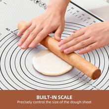 1pc Professional Baking Mat With Precise Measurement! Made Of EVA Material, Non-Stick And Easy To Clean. Built-In Precise Measurement Grid, Effortlessly Control The Size Of Your Dough. Enjoy Precise And Efficient Pizza And Pastry Making, And The Joy Of Baking! - - - View 4