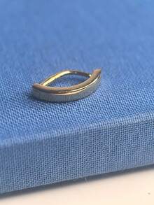 1pc 925 Sterling Silver Navel Ring, Belly Button Piercing Jewelry