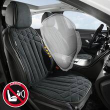 JDWBT Faux Suede Car Seat Covers, Semi-Covered, Complete Set, For Nissan Qashqai, Micra, Note, X-Trail, Leaf, Almera; Durable, Easy To Clean - Black - View 6