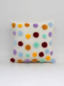 1个/2个彩色波点毛绒抱枕套，现代简约奢华风格装饰靠垫套，不含枕芯，柔软雪尼尔面料，17.7*17.7英寸（45*45厘米）/11.81*19.68英寸（30*50厘米），适用于客厅沙发、卧室、沙发、床等装饰，是情人节的绝佳礼物。 - 彩色 - 查看 9