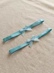 2件套粉色性感蝴蝶结腿环，女士弹力大腿环，适合派对、万圣节、圣诞节和其他场合 - 粉色 - 查看 10