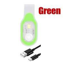 Portable Led Safety Light Hands-Free Lamp Multifunctional Warning Night Safetylight For-Running Strong Magnetic Clip - Green - View 4