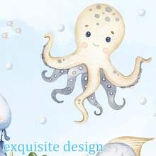 Ocean Animals Party Tablecloth 3PCS Under The Sea Baby Shower Supplies Sea Turtles Marine Disposable Plastic Table Covers Underwater Sea Life Table Cloth For Ocean Baby Shower Birthday Drations - quả mơ - Xem 5