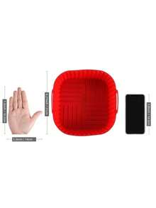 1/2pcs Air Fryer Silicone Baking Mat, Heat Resistant Silicone Steamer Tray, Baking Pad For Cakes - Multicolor - View 5