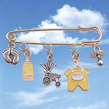 1pc Pacifier Theme Fashion Baby Stroller Bottle Brooch, Cartoon Commemorative Mother's Day Gift