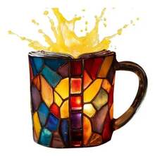 TendenciaTaza De Café De Libro Pintado En 3d - Tazas De Café De C CorazónCalidad premium - B - Ver 3