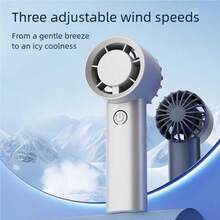 OBOVAY 1 قطعة مروحة صغيرة محمولة قابلة للشحن عبر USB، مجفف مروحة لتمديد الرموش، بسرعات قابلة للضبط 3، هادئة وصغيرة اليد، ضروريات تمديد الرموش/مكيف هواء، 300 ملي أمبير - متعدد الألوان - مشاهدة 9