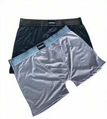 kit com 3 cueca boxer microfibra Aventura lisa - Multicolorido - Visão 1