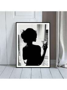 Bộ 1/3/6 tranh nghệ thuật treo tường phong cách cổ điển, tranh đen trắng theo phong cách retro, trang trí tường hiện đại, phù hợp cho văn phòng, phòng tắm, phòng khách, phòng ngủ, trang trí nhà cửa, kiểu không khung, tranh nghệ thuật treo tường có khung. - Đen và trắng - Xem 46