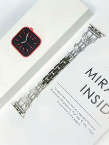 1 chiếc dây đeo đồng hồ nữ sang trọng đính đá lấp lánh màu bạc bằng thép không gỉ hình bướm, tương thích với 38mm 40mm 41mm 42mm 44mm 45mm 46mm 49mm, dây đeo đồng hồ hình bướm lấp lánh thanh lịch, dây đeo đồng hồ thép không gỉ sáng tạo tương thích với Apple Watch Series Ultra 3/2/1 11 10 9 8 7 SE3 6 5 4 3 2 1, dây đeo đồng hồ thông minh thời trang tương thích với các loại dây đeo . - Bạc - Xem 7