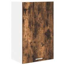 vidaXL Armadio sospeso Chêne fumé et Blanc 50 x 31 x 80 cm - Castano - Visualizzare 2