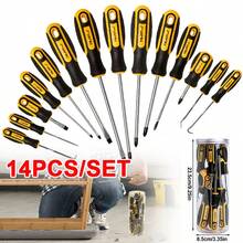 14pieces Premium Magnetic Screwdriver Set Cross-Head Flat Heads Precision - Multicolor - View 7
