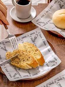 150/100/50/5 pièces Papier parchemin blanc résistant à l'huile et papier parchemin de cuisson en silicone résistant à l'huile, convient pour la préparation de desserts, de burgers, de gâteaux, de barbecues et de pique-niques, essentiel pour la rentrée scolaire - Multicolore - Voir 10