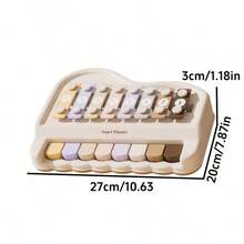 1 chiếc đàn xylophone bằng gỗ không cần pin: Nhạc cụ giáo dục phù hợp cho trẻ em từ 3 tuổi trở lên, trẻ mẫu giáo và trẻ nhỏ, đồ chơi làm từ chất liệu ABS, các phím đàn piano nhiều màu sắc được đánh số với dùi gõ dễ cầm nắm. - Nhiều màu - Xem 3