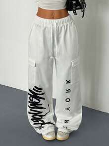 Quần nữ AITYI Studio kẻ caro phối họa tiết, trang phục thường ngày thời trang sân bay cho mùa tốt nghiệp, ngày Quốc khánh. - trắng - Xem 6