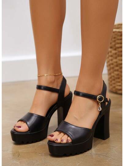 Sandalias de tacón para mujeres, sandalias para mujer, sandalias de tacón con punta abierta para mujer, sandalias de playa con tacón alto para mujer, sandalias elegantes y transpirables para mujer.