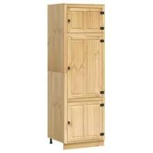 vidaXL Armoire avec étagère avec porte Miel 60 x 32 x 40 cm Pin massif - Tabac - Voir 2