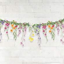 Cheerland Flower Banner Wildflower Garland For Enchanted Garden Party Floral Woodland Theme Picnic Girls Birthday Tea Party Garden Wedding Onederland Theme Laminated Watercolor Baby Shower Drations - quả mơ - Xem 6