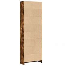 vidaXL Biblioteca chêne fumé 60x24x176 cm engenharia madeira - Castanho - Ver 6