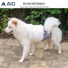 2pcs Reusable Washable Male Dog Diapers, 3pcs Breathable Belly Bands (For Male Dogs In Summer), Male Dog Diapers - Multicolor - View 8