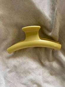 2个/1个女士纯色弧形发爪夹，心形优雅鲨鱼夹，时尚百搭，简约风格，纯色发爪夹，适合日常、休闲、派对、海滩、度假、发型设计、洗脸/洗头、化妆、服装配饰，秋冬春夏通用发夹