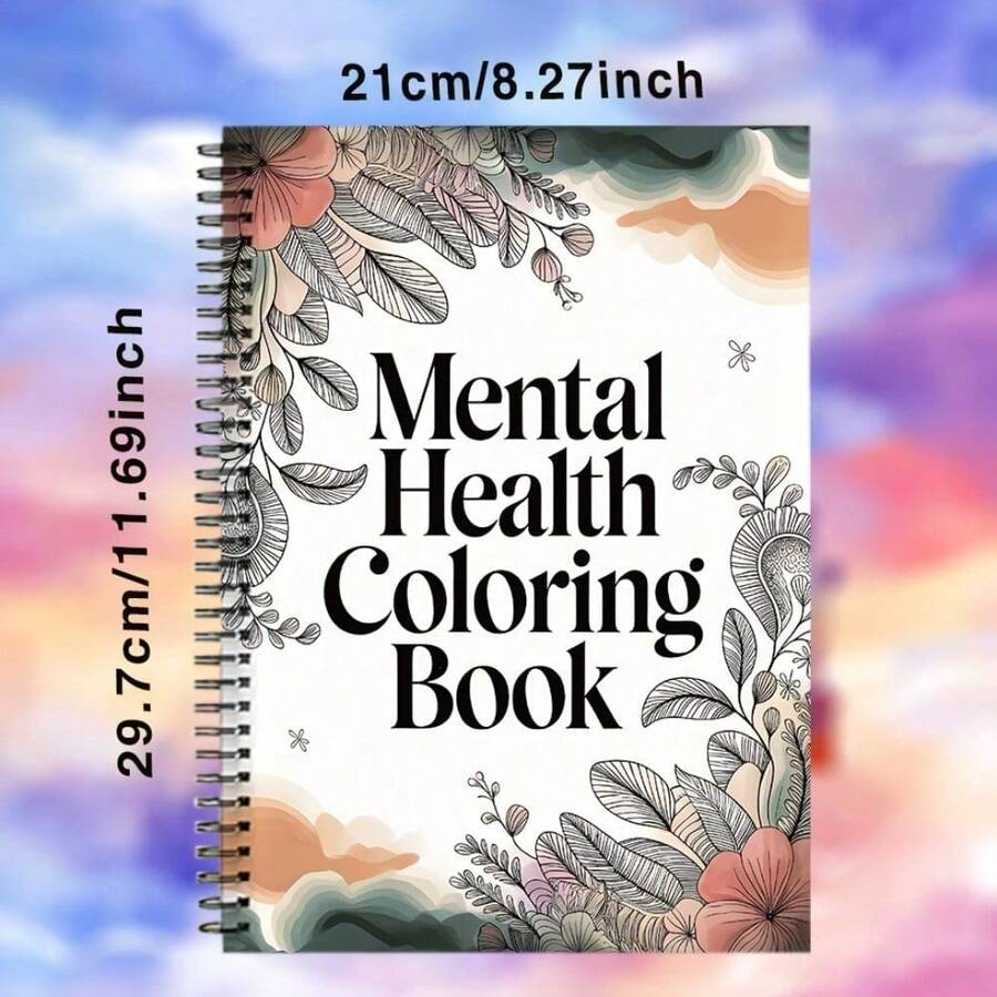 Mental Health Coloring Book For Adults, 20 Pages Of Motivational Quotes & Aesthetic Patterns, Mindfulness Gift For Anxiety Relief, Large A4 Size Stress-Relieving Mandalas, Perfect Self-Care Gift - CD0015 - Xem 1